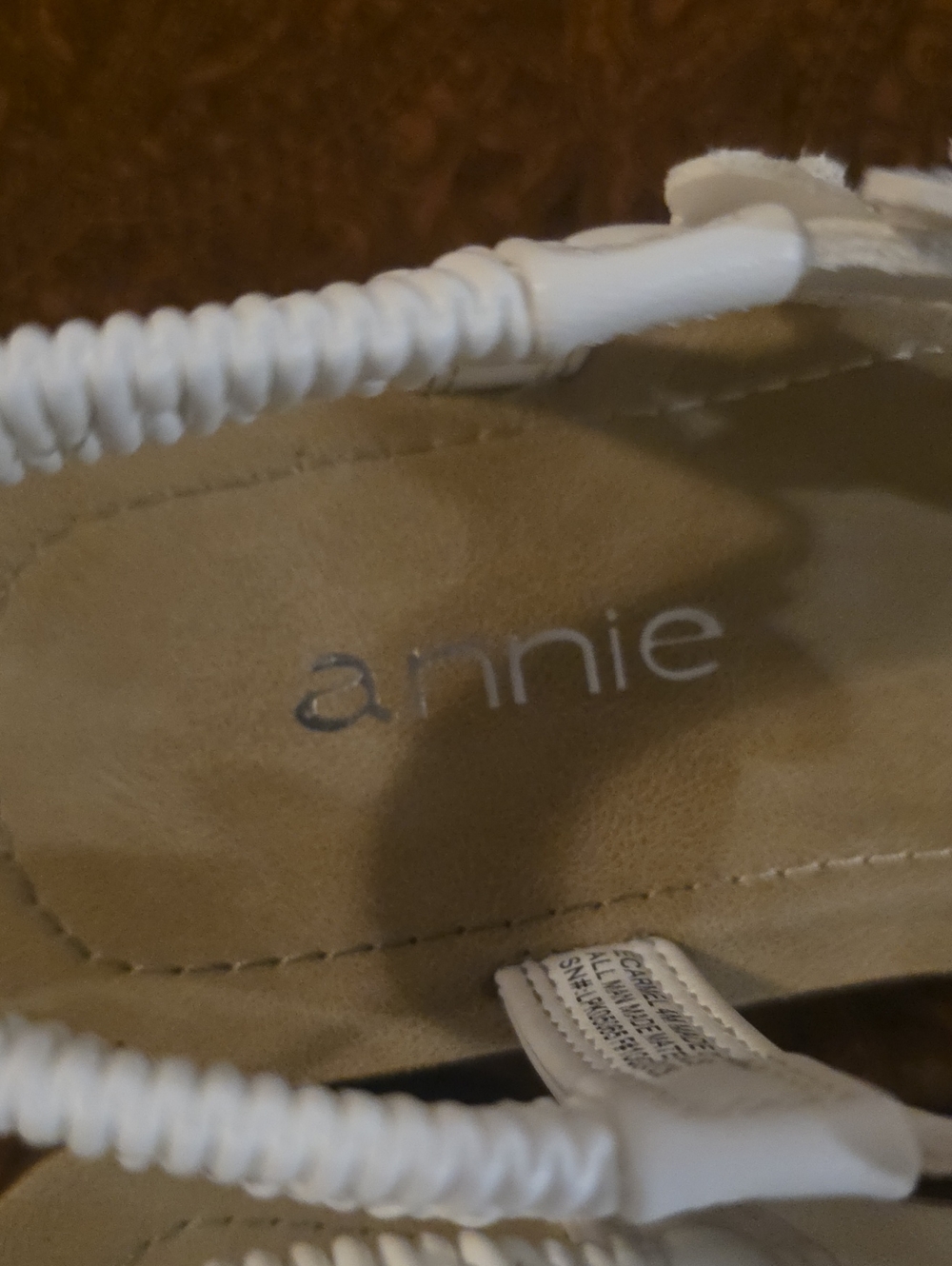 Annie White Butterfly Embellished Women's Sandals - Picture 5 of 7